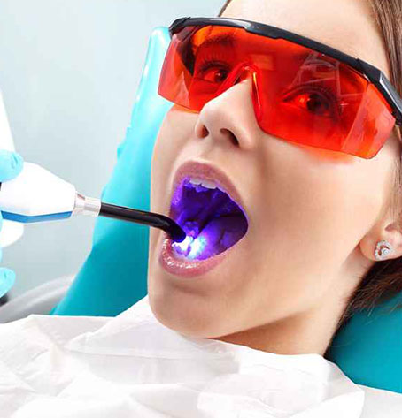 woman undergoing restorative dentistry